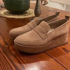 Women's Tan Platform Loafers